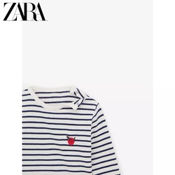 ZARA 新款 男婴幼童 刺绣装饰条纹 T 恤 03338003400