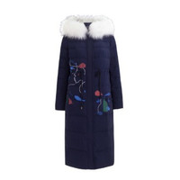 INMAN 茵曼 1884121383 女士长款连帽羽绒服