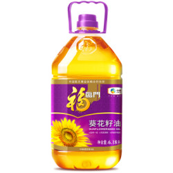 福临门 压榨一级充氮保鲜葵花籽油 6.18L *3件