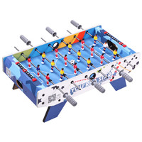 皇冠玩具（ HUANGGUAN ）蓝色升级6杆桌上足球机 木制桌面足球 儿童玩具小桌子