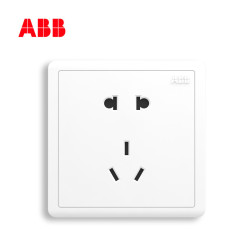 ABB开关插座面板五眼墙壁开关远致白色18只装A205套餐套装