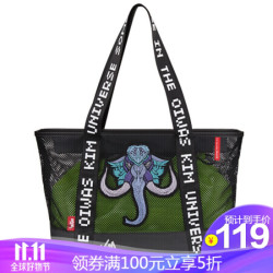 oiwaskim 潮牌单肩包男女旅行包个性手提两用包包时尚简约背包 KCT5622黑色