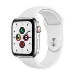 Apple Watch Series 5智能手表(GPS+蜂窝网络款 40毫米不锈钢表壳 白色运动型表带 MWX42CH/A)