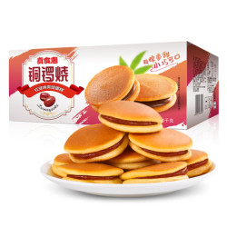 真食惠 铜锣烧 面包饼干蛋糕 早餐休闲零食量贩装红豆味1050g