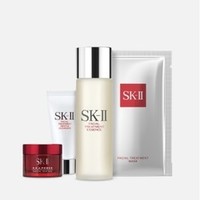 SK-II 限量护肤四件套装（神仙水75ml+洁面霜20g+肌源修护面霜15g+面膜1片）