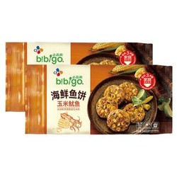 必品阁（bibigo）玉米鱿鱼海鲜鱼饼 240g*2袋 *9件