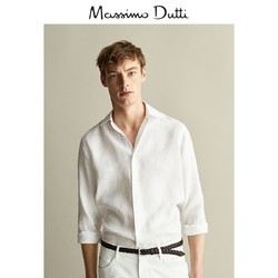 Massimo Dutti 男装 修身版亚麻染色衬衫 00151051250