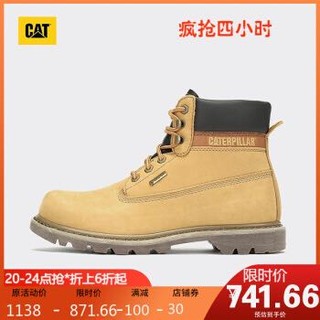 CAT卡特秋冬新款男COLORADO GORE-TEX牛皮革黄色休闲靴P718938I3V 黄色 41