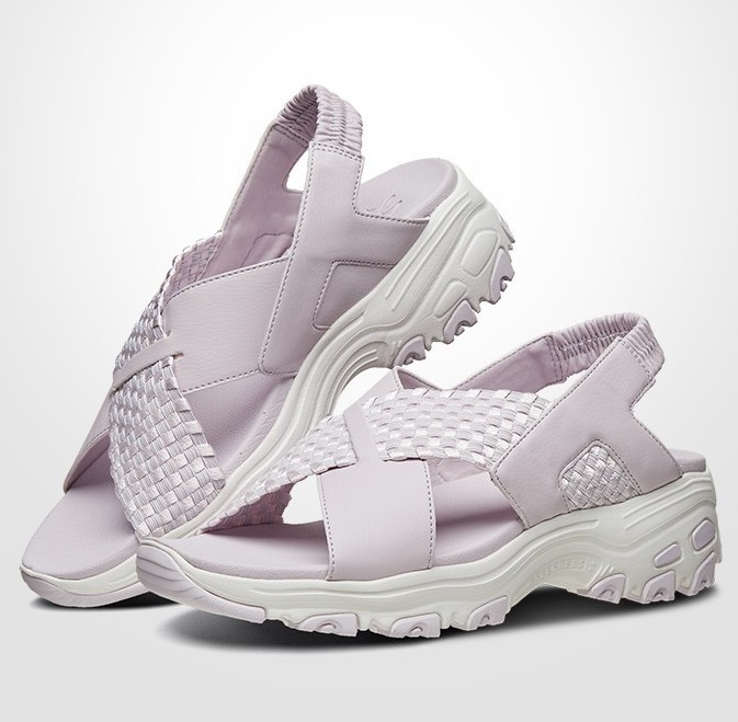 skechers斯凯奇dlites66666208女士编织熊猫凉鞋