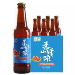 泰山啤酒 TAISHAN 泰山精酿8°P西柚精酿 小麦啤酒 300ml*6瓶整箱