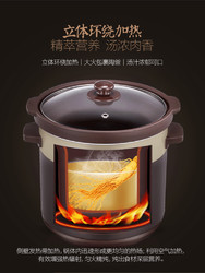 美的电炖锅煲汤锅电用家用全自动陶瓷电大容量紫砂锅炖锅煮粥神器