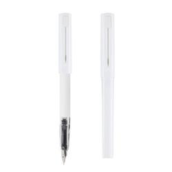 晨光（M&G）优品EF明尖商务办公书写钢笔签字笔 学生练字笔(赠1墨囊)白色AFPM1202 *5件