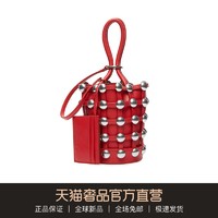 ALEXANDER WANG/亚历山大王 Roxy红色羊皮金属饰时尚女包手提包