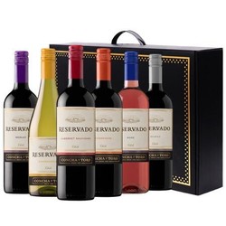 干露（Concha y Toro）珍藏整箱干红葡萄酒 750ml*6瓶 礼盒装 智利进口红酒