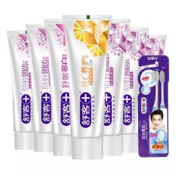 Saky 舒客 多效牙膏 7支 共940g(赠牙刷2支)