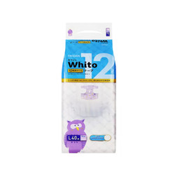 妮飘Nepia 日本Whito 轻薄透气 12小时夜用纸尿裤 40枚 L 9kg-14kg