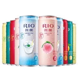 锐澳（RIO）洋酒 鸡尾酒 预调酒 微醺系列组合 330ml*10罐（微醺4种口味*2+乳酸菌*2） *3件