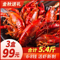 品珍鲜活 麻辣小龙虾(大号6-8钱)净虾500g/盒 19年新虾活制 *5件