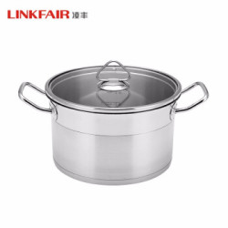 凌丰(LINKFAIR) 304不锈粥家庭 燃气电磁炉通用 维斯汤锅20cm/3L(LFTG-WS20SC)