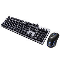惠普（HP） GK100 机械键盘白光青轴+M200黑色键鼠套装