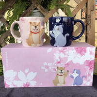 STARBUCKS 星巴克 柴犬、猫咪礼盒款对杯 300ml