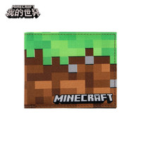 我的世界Minecraft 灰石剑 草方块 苦力怕钱包儿童男女童 短款两折钱包钱夹 草方块