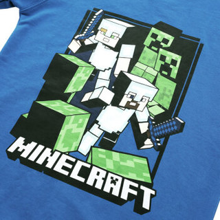 我的世界minecraft  mc正版周边 深陷重围 儿童蓝色卫衣 长袖卫衣 160cm