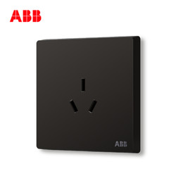 ABB 无框轩致星空黑16A三孔空调插座AF206-885 *2件