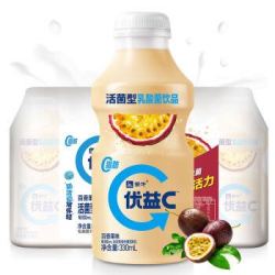 蒙牛 优益C 百香果 活菌型乳酸菌饮品 330ml*4瓶 *12件 +凑单品