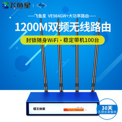 飞鱼星VE984GW+千兆双频商用WIFI广告认证企业级大功率无线路由器