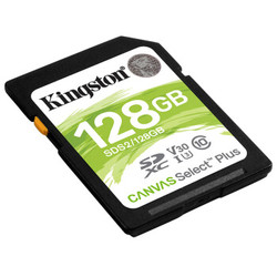 金士顿（Kingston）128GB SD 存储卡 U3 V30 C10 高速升级版 读速100MB/s 写速85MB/s 支持4K 高品质拍摄