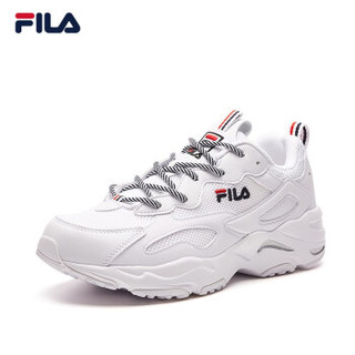 FILA 斐乐 Heritage-FHT系列系带圆头平跟男士休闲鞋老爹鞋 F12M941140F 集团白 41 