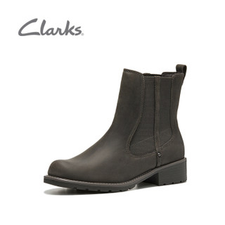 Clarks Orinoco Hot 261381734 复古英伦短靴女 灰色毛绒内里 39(UK5.5)