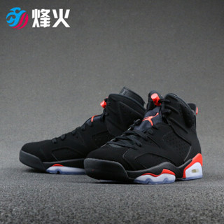 NIKE 耐克 AIR JORDAN 6 AJ6 男士篮球鞋 黑红 44