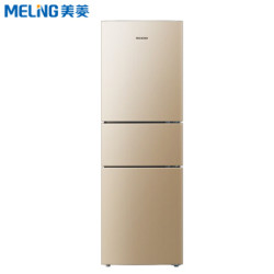 美菱(MELING)221升 三门双变频电冰箱小型 一级能效 风冷无霜 电脑控温 宽幅变温 节能静音 BCD-221WP3CX