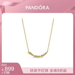 潘多拉Pandora Shine花枝项链367958CZ时尚个性锁骨链女