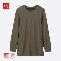 男装 HEATTECH EXTRA WARM圆领T恤(九分袖)(温暖内衣) 408117