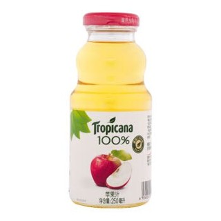 纯果乐 Tropicana 100%苹果汁 果汁 250ml*24瓶 整箱装 百事系列荣誉产品 *2件