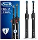 Oral-B 欧乐B Pro 2 2900 电动牙刷，配两个 CrossAction 插入式牙刷，增值装包含2个牙刷把，黑色