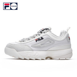 FILA FUSION 斐乐 DISRUPTOR II LITE 女子老爹鞋 秋季复古跑鞋 白色-WT 37.5