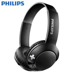 飞利浦(PHILIPS) 蓝牙耳机头戴式 无线运动时尚潮流耳机 重低音音乐游戏耳机 SHB3075 黑色