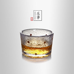 当当优品 锤目纹品茗杯-乐事 光阴系列 点金加厚玻璃茶杯 功夫茶具 45ml