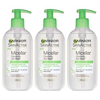 中亚Prime会员：GARNIER 卡尼尔 Micellar 3合1卸妆啫喱 200ml*3 *4件