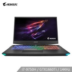 GIGABYTE 技嘉 AORUS15 SA 15.6英寸窄边游戏本（i7-9750，8G+512G，GTX 1660Ti，144Hz）