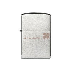 ZIPPO 之宝 200MP 四叶草 拉丝镀铬 防风打火机 *2件