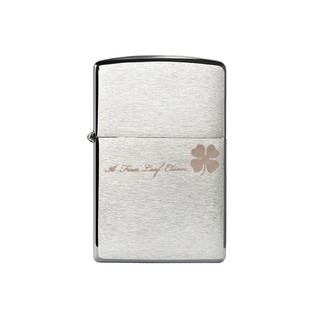 ZIPPO 之宝 200MP 四叶草 拉丝镀铬 防风打火机 *2件