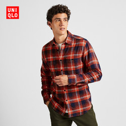  UNIQLO 优衣库 421203 男士法兰绒格子衬衫