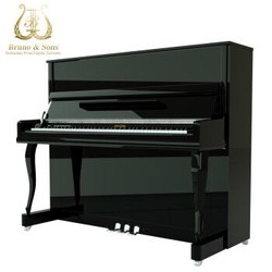 BRUNO德国布鲁诺钢琴高端立式钢琴全新演奏UP122德国原装进口配件 全国联保 黑色顶配