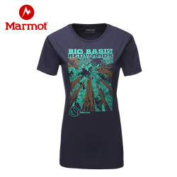 marmot/土拨鼠春夏户外运动女轻薄透气棉质圆领短袖时尚T恤Q57280