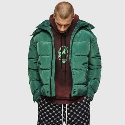 DIESEL 迪赛 00SYT00GAWA 男士连帽棉服